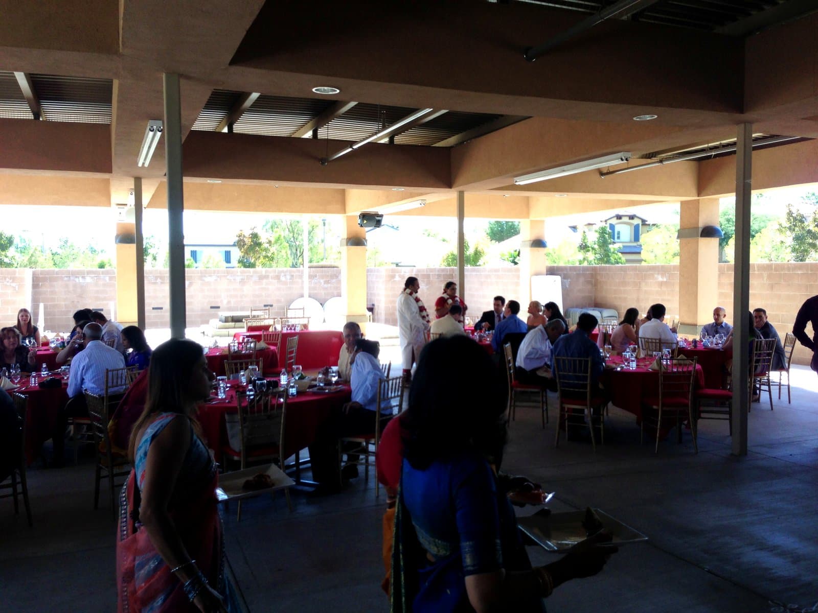 Outdoor wedding reception catering in Las Vegas by Mint Indian Bistro