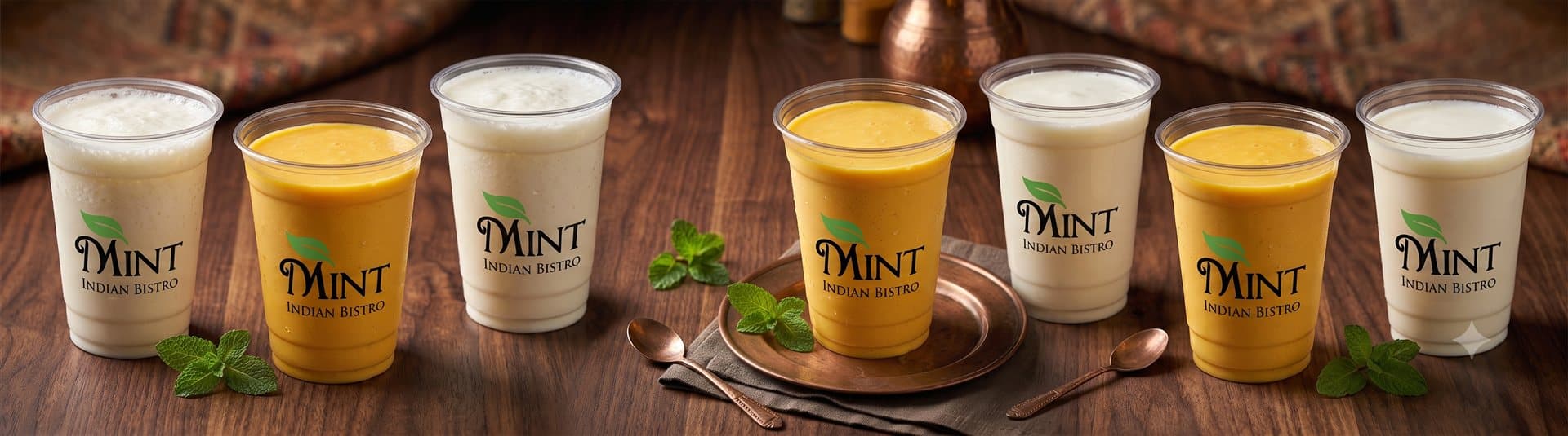 The Lassi Bar® at Mint Indian Bistro — mango and classic lassis