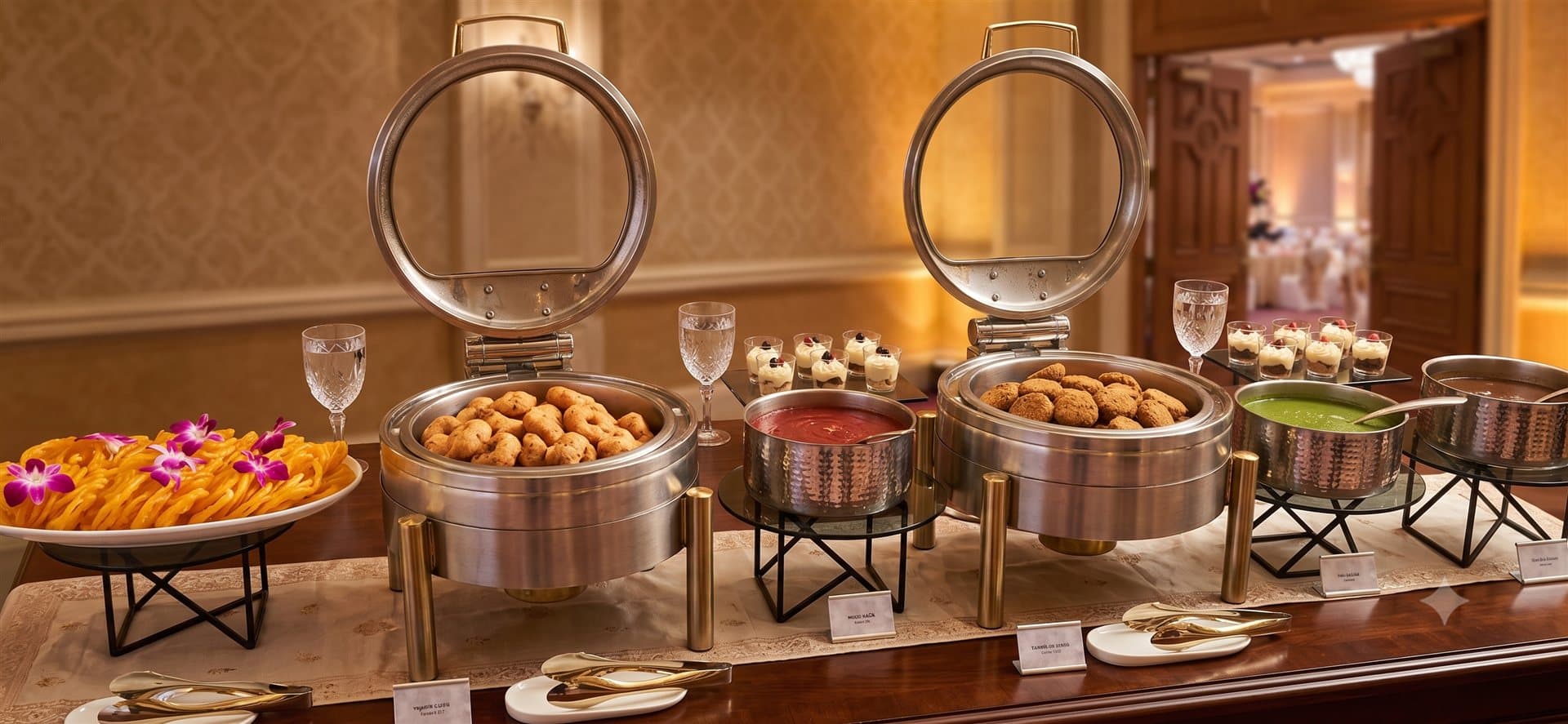 Indian catering buffet for a Las Vegas wedding and event